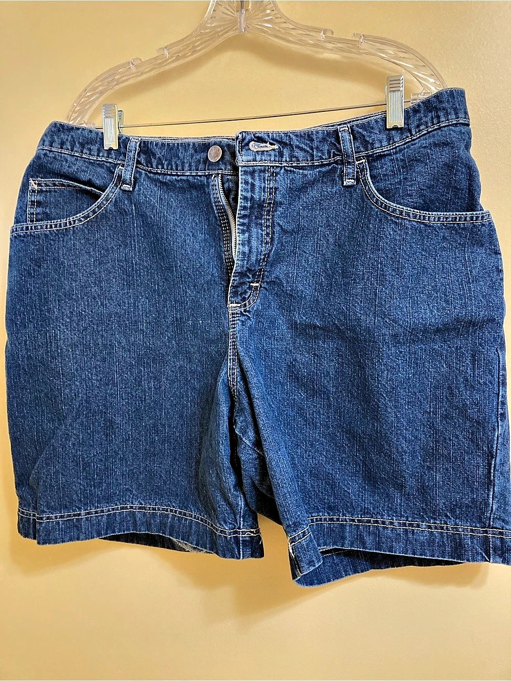 Riders by Lee Mid Rise Denim Bermuda Shorts Blue Size 16